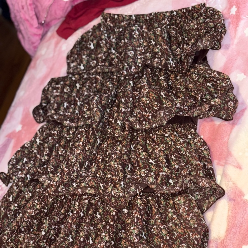 Floral brown skirt